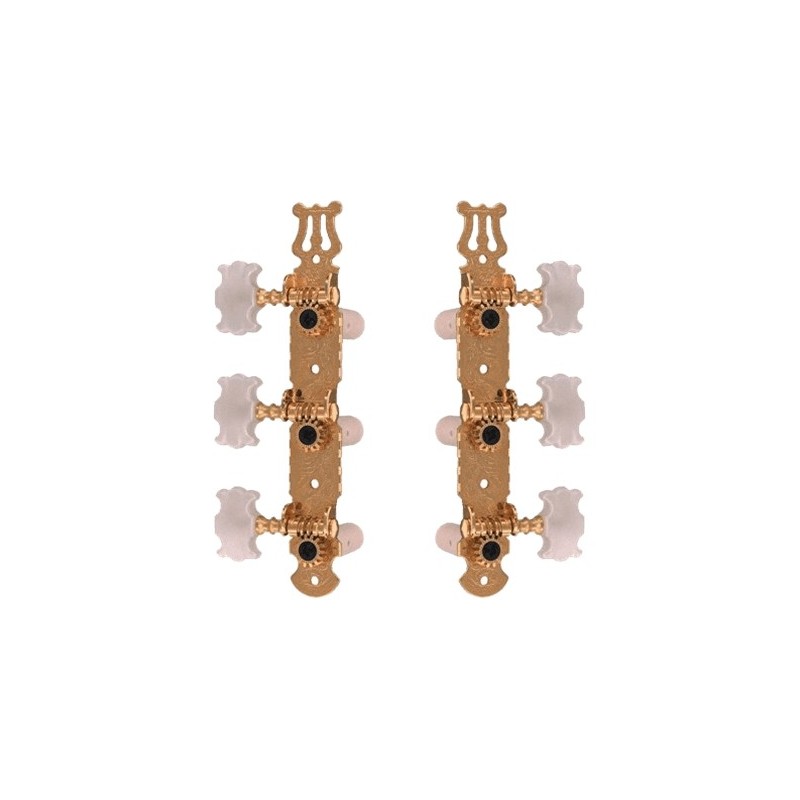 Yellow Parts - EZ1779G Meccaniche Chitarra Classica 1+1 Dorate 2 Pcs