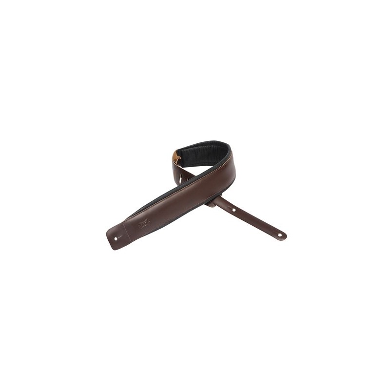Levy's - DM1PD-DBR Tracolla in pelle pieno fiore Dark Brown