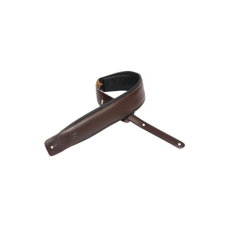 Levy's - DM1PD-DBR Tracolla in pelle pieno fiore Dark Brown