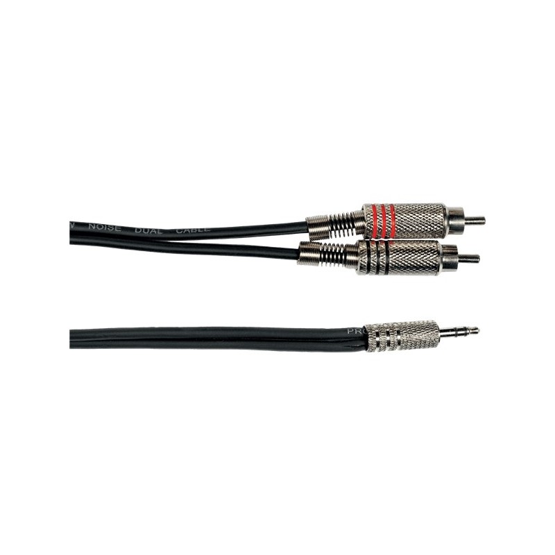 Yellow Cable - K06M-3 Cavo Segnale 2x RCA maschio/Mini Jack Stereo