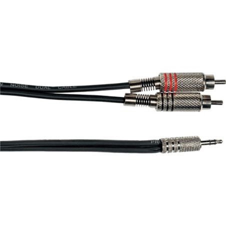 Yellow Cable - K06M-3 Cavo Segnale 2x RCA maschio/Mini Jack Stereo