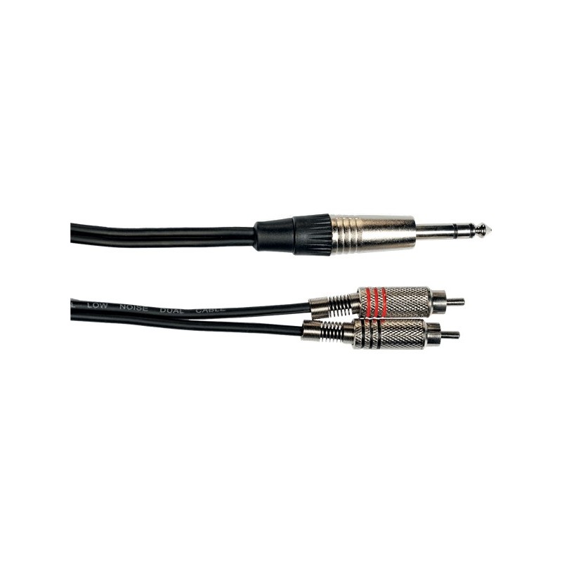 Yellow Cable - K02ST-3 Cavo Segnale Stereo 2x RCA maschio/Jack TRS Yellow Cable - K02ST-3 Cavo Segnale Stereo 2x RCA maschio/Jack TRS