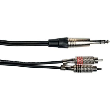 Yellow Cable - K02ST-3 Cavo Segnale Stereo 2x RCA maschio/Jack TRS