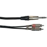 Yellow Cable - K02ST-3 Cavo Segnale Stereo 2x RCA maschio/Jack TRS
