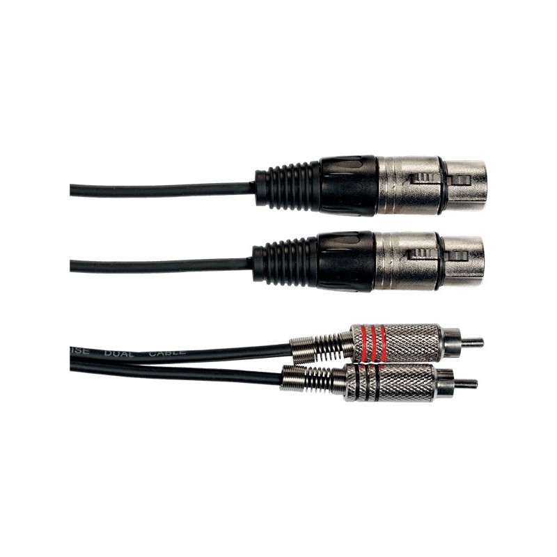 Yellow Cable - K10-3 Cavo Segnale 2x RCA maschio/2x XLR Femmina 3