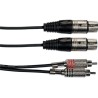 Yellow Cable - K10-3 Cavo Segnale 2x RCA maschio/2x XLR Femmina 3
