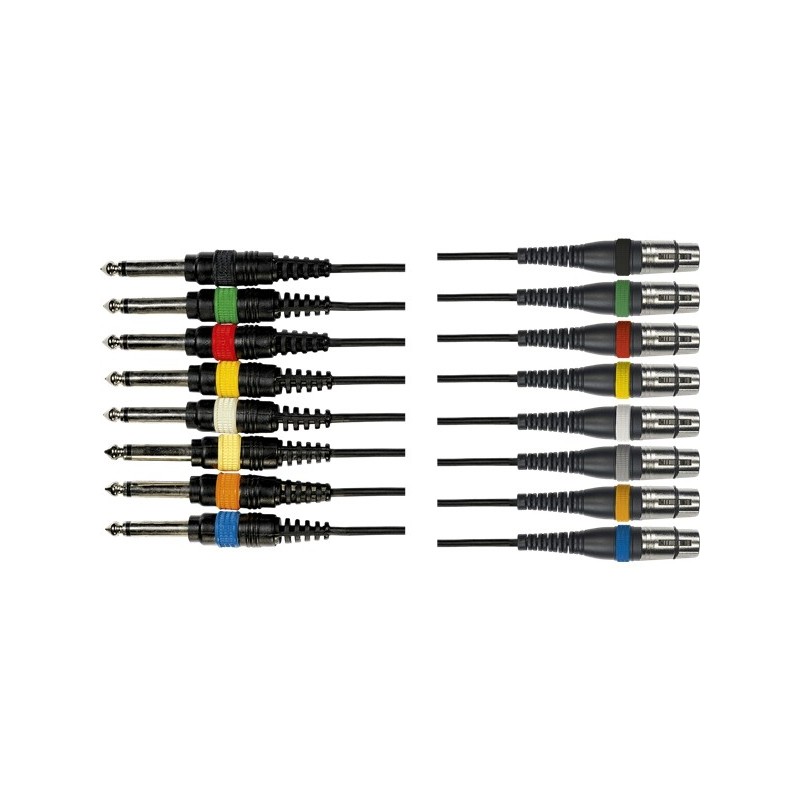 Yellow Cable - OC11 Frusta 8 Cavi Jack Mono/XLR Femmina 5 m