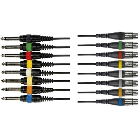 Yellow Cable - OC11 Frusta 8 Cavi Jack Mono/XLR Femmina 5 m