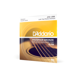 Corde D'Addario EJ19 in bronzo fosforoso per chitarra acustica, Bluegrass, 12-56