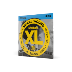 Corde D'Addario EXL125 per chitarra elettrica, Nickel Wound, Super Light Top/Regular Bottom, 9-46
