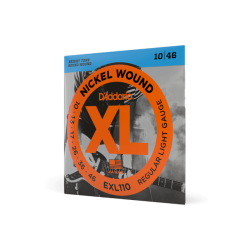 Corde D’Addario EXL110 per chitarra elettrica, Nickel Wound, Regular Light, 10-46