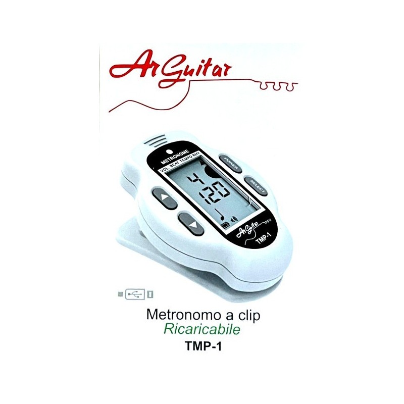 Ar Guitar Metronomo a clip Ricaricabile TMP-1 Ar Guitar Metronomo a clip Ricaricabile TMP-1